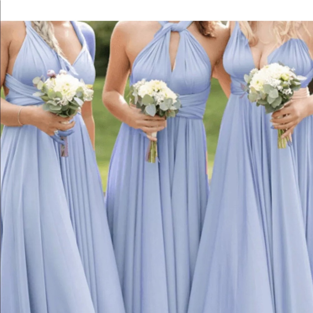 Infinity bridesmaid dress long dusty light blue
